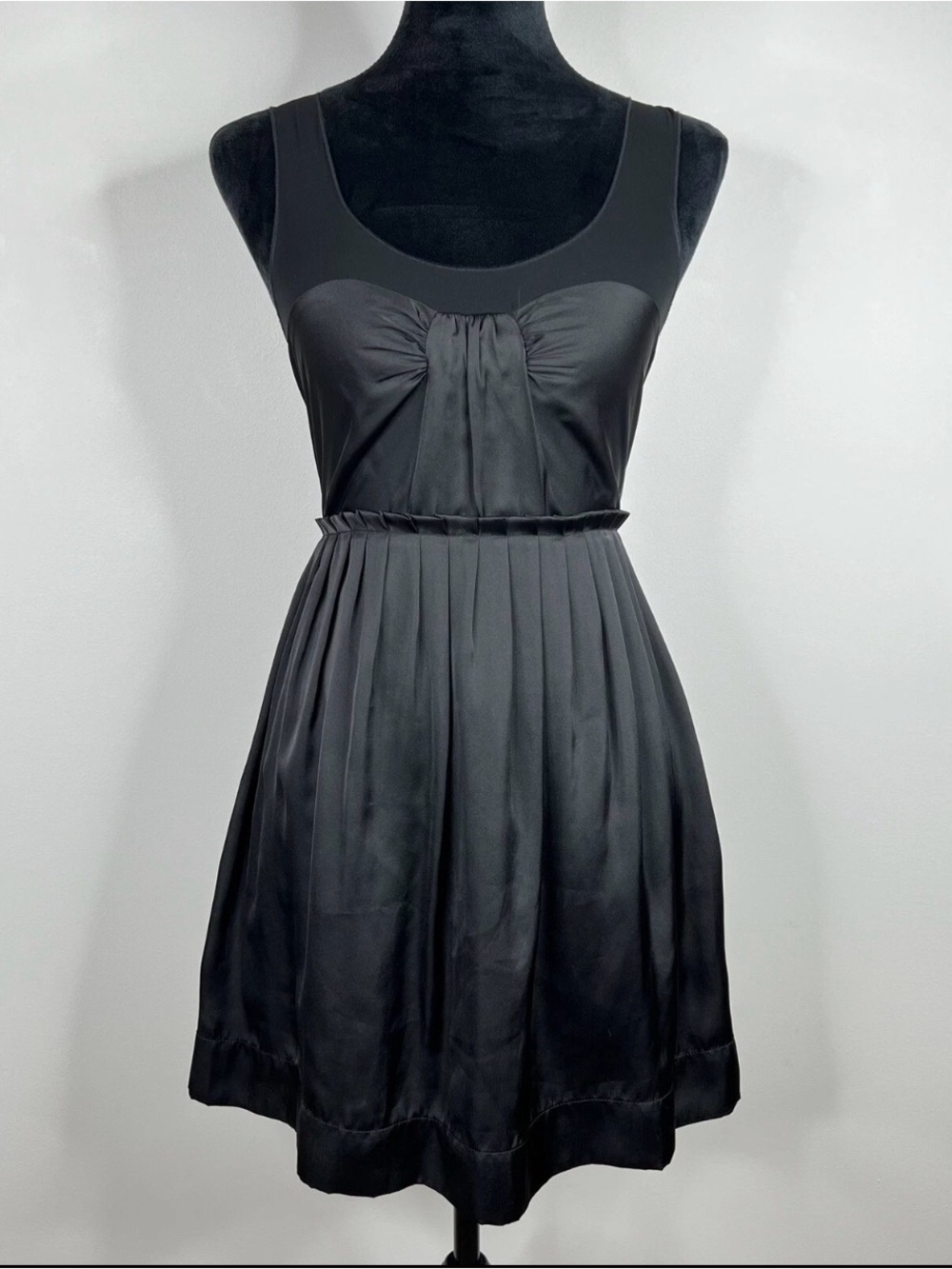 American Eagle Outfitters‎ Mini Dress Womens 2 Black Mesh Shoulders Sleeveless